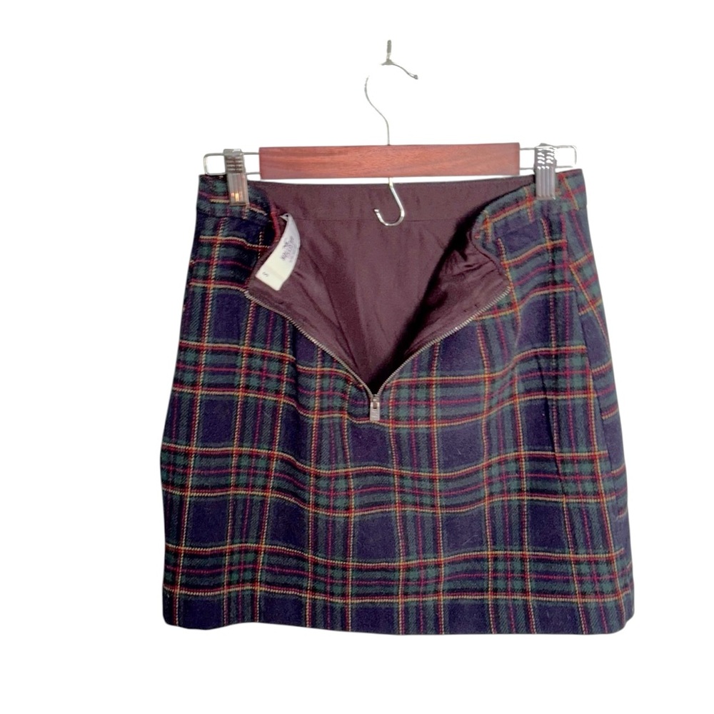 Hollister Ultra High Rise Navy Preppy Plaid Mini Skirt Size Small - Picture 6 of 7